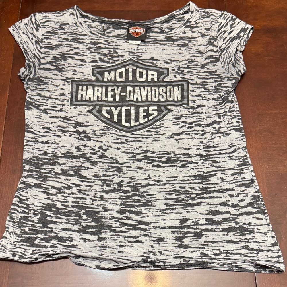 Harley-Davidson Black and Gray Logo Tee